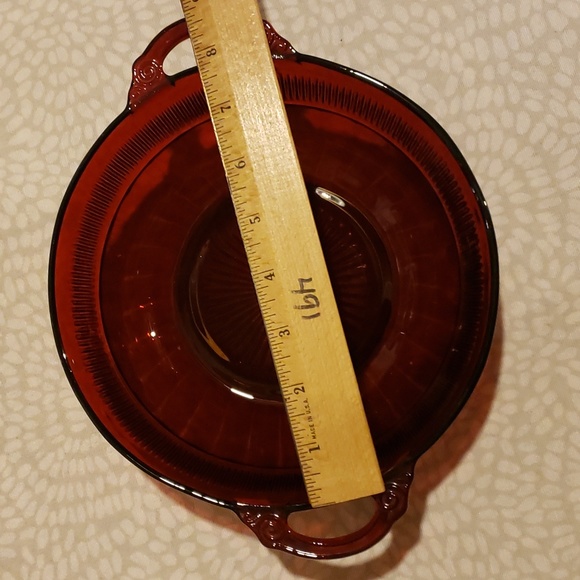 Anchor Hocking Coronation Ruby Red Depression Glass Serving Bowl - Picture 8 of 13